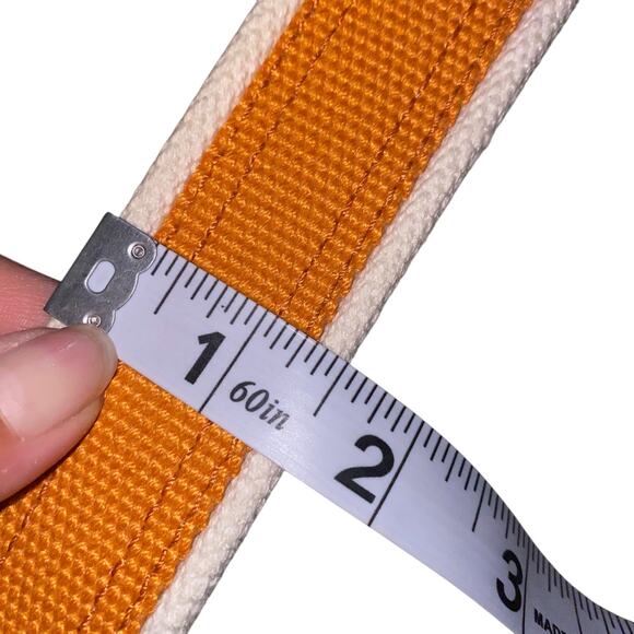 Men’s Cole Haan Size 36 Canvas Belt with Leather Accent and Solid Brass Hardware - Picture 11 of 15